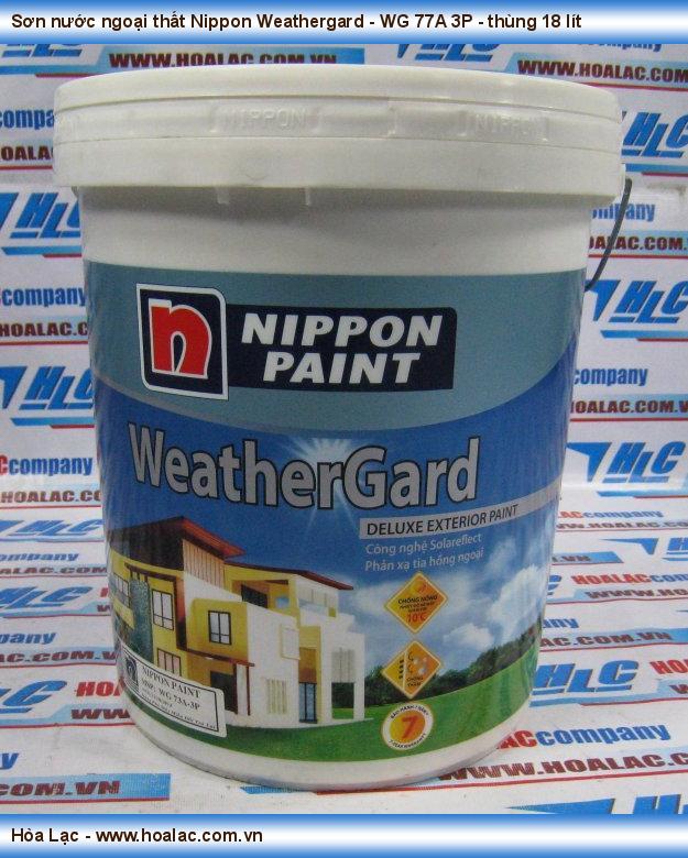 Sơn nước ngoài trời Nippon Weathergard WG 77A 3P có khả năng chịu nước tuyệt vời và không bị phai màu khi tiếp xúc với ánh nắng mặt trời. Bảo vệ bề mặt khỏi tác động của thời tiết khắc nghiệt và giữ cho công trình của bạn luôn đẹp và bền vững.